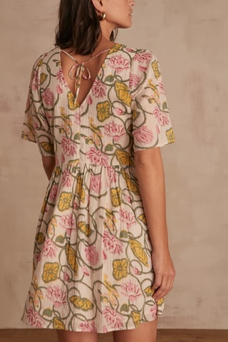 Vestido evasé - Rosa