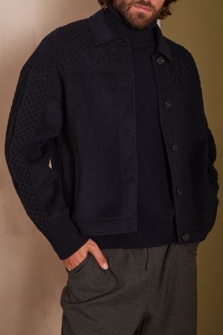 Chaqueta de lana - Azul marino