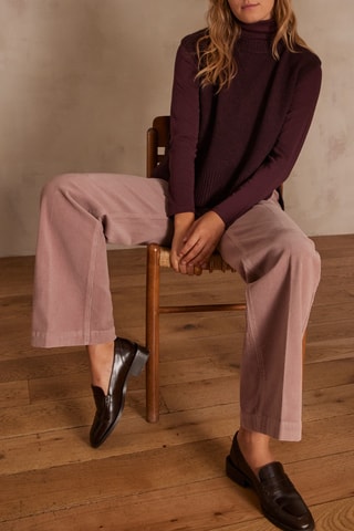 Pull sans manches en poils de yack et laine - Bordeaux