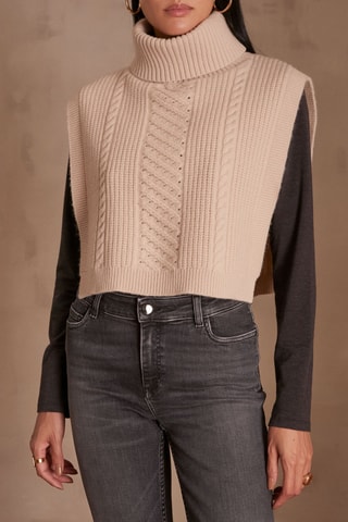 Plastrón de lana - Beige