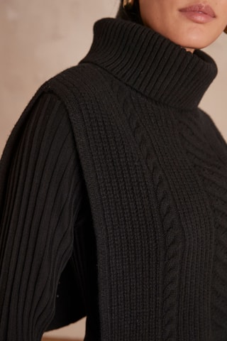 Plastrón de lana - Negro