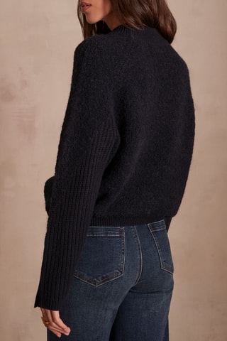 Jersey de lana y alpaca - Negro