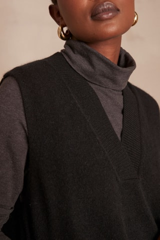 Chaleco de lana - Negro