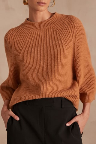 Jersey de lana y alpaca - Marrón