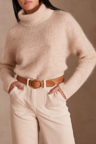 Jersey de lana y mohair - Beige