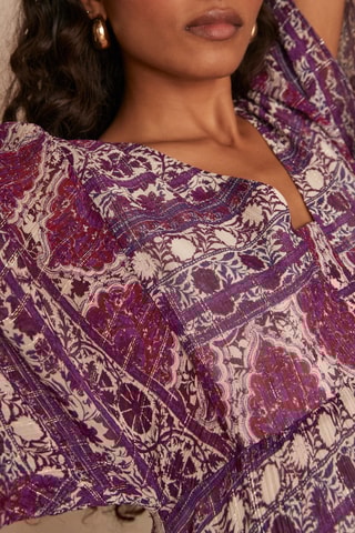 Vestido evasé - Fucsia