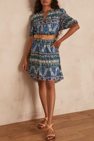 Vestido evasé - Azul rey