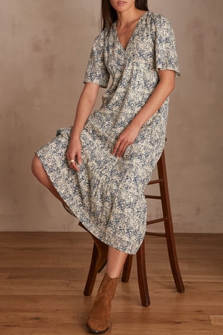 Vestido recto - Azul petróleo