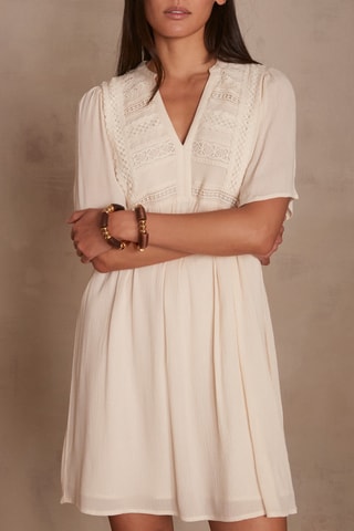 Vestido recto - Crudo