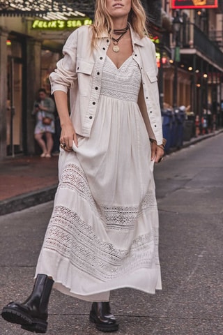 Vestido largo - Crudo