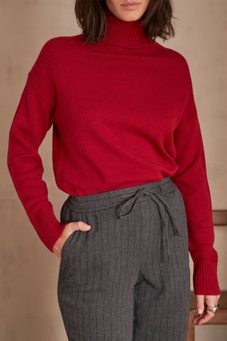 Pull en laine et poils de yack - Rouge