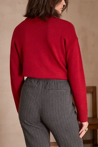 Pull en laine et poils de yack - Rouge