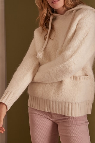 Jersey de lana y alpaca - Crudo