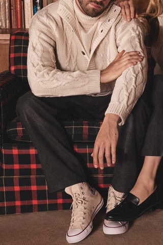 Cárdigan de lana - Crudo