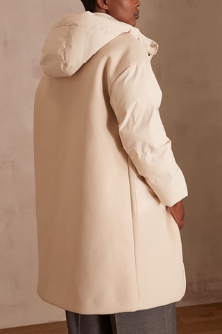 Abrigo con capucha - Beige