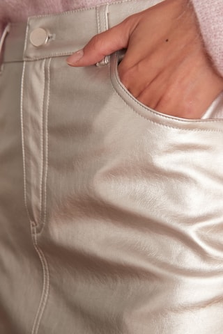 Falda recta - Plateado