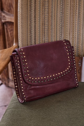 Bandolera de piel - Burdeos