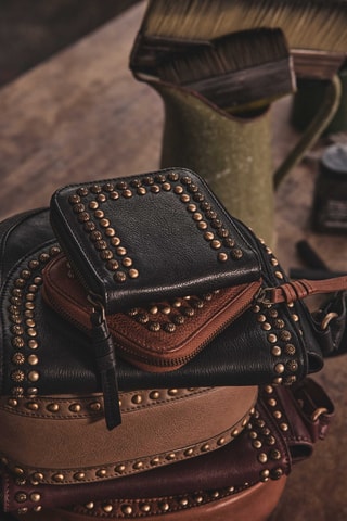 Monedero de piel - Negro