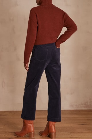 Pantalón ancho de pana - Azul marino