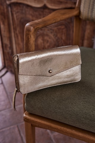 Bolso de mano de piel - Dorado