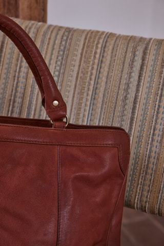 Bolso shopper de piel - Camel