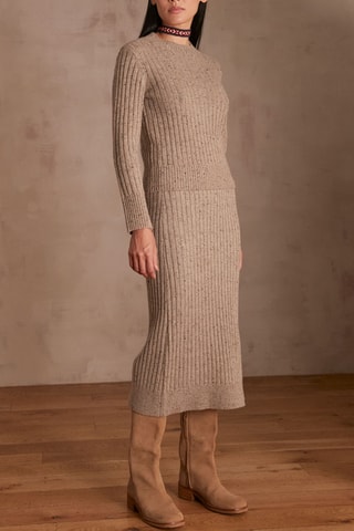 Falda recta - Topo oscuro