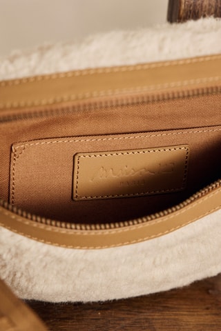 Riñonera de piel - Crudo y marrón claro