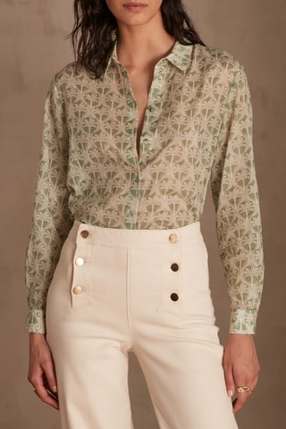 Camisa - Caqui y crudo