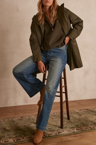 Parka con capucha - Caqui