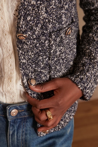 Cárdigan - Azul marino jaspeado