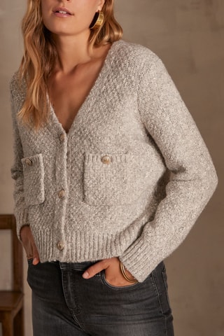 Cárdigan - Gris claro jaspeado