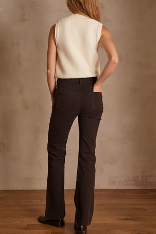 Pantalón flare - Marrón oscuro