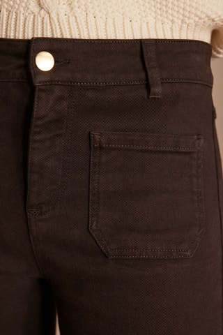 Pantalón flare - Marrón oscuro