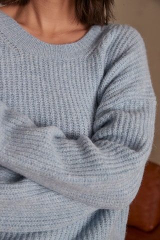 Jersey de lana y alpaca - Celeste