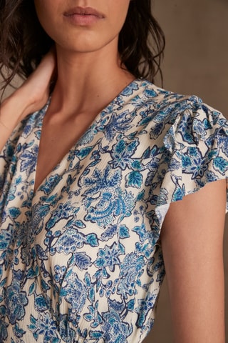 Vestido cruzado - Azul