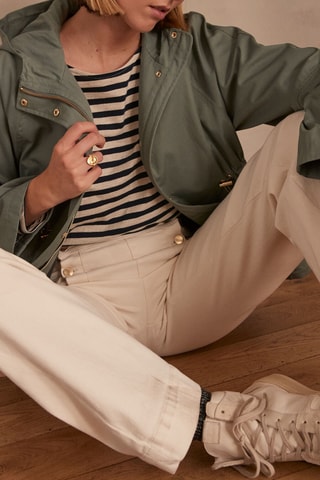 Parka con capucha - Caqui