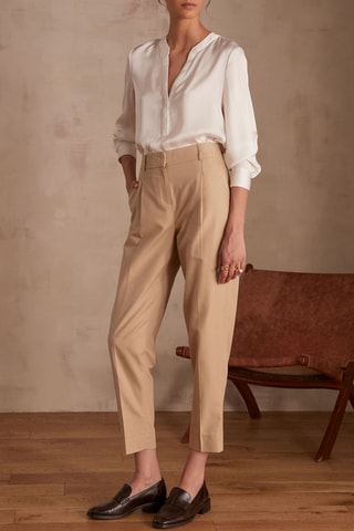 Pantalón carrot - Beige