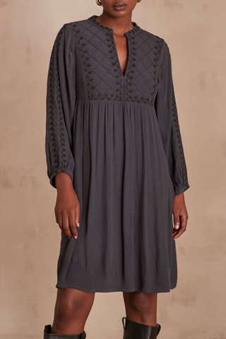 Vestido trapecio - Gris