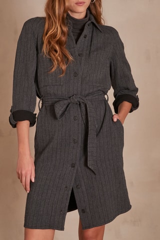 Vestido-camisa - Cinzento mesclado