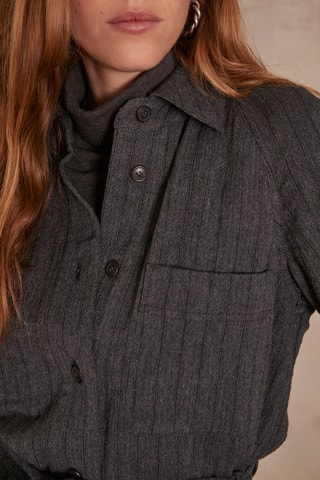 Vestido-camisa - Cinzento mesclado