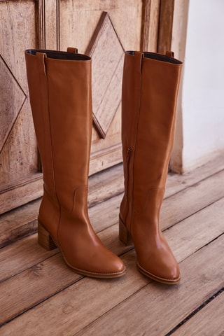 Botas de piel - Camel