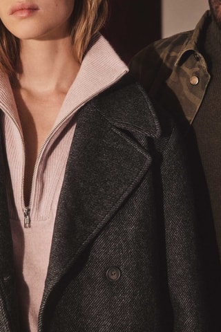 Abrigo de lana - Antracita jaspeado