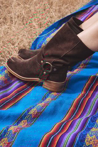 Botines de nobuk - Marrón oscuro