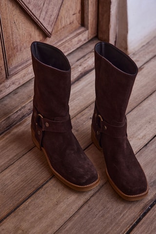 Botines de nobuk - Marrón oscuro