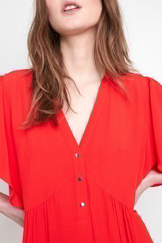 Vestido trapecio - Rojo