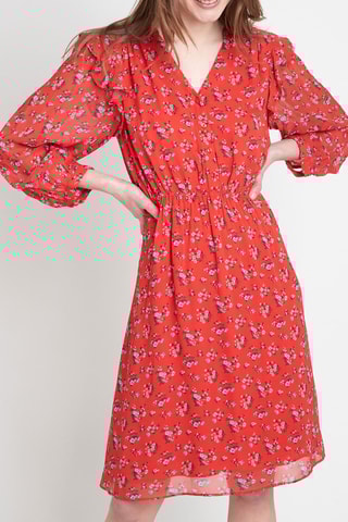 Vestido evasé - Rojo