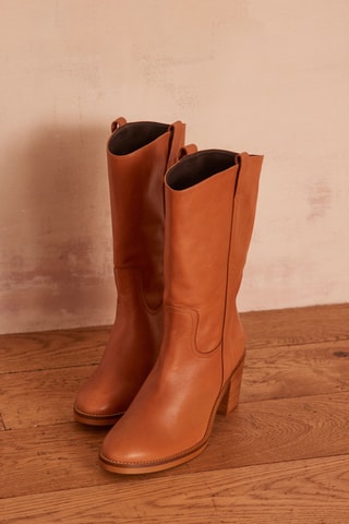 Botines de piel - Camel