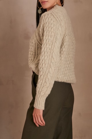 Jersey de alpaca y lana - Beige