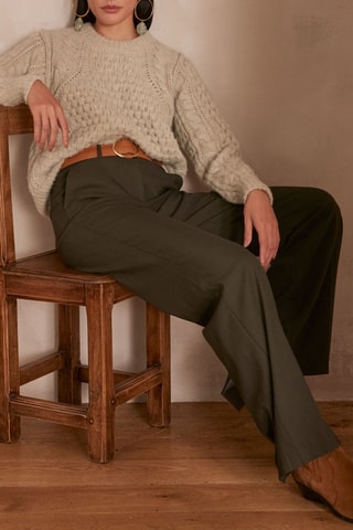 Jersey de alpaca y lana - Beige