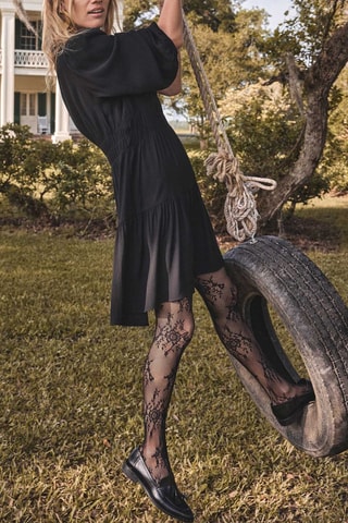 Vestido avolantado - Negro